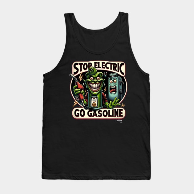 HotRod Go Gasoline - Vintage Retro Green Busters Distributor Tank Top by LollipopINC